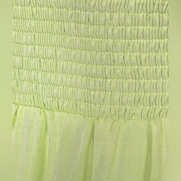 NEW Copper Key Smocked Waist Long Sleeve Green Dress Size L - Picture 4 of 14